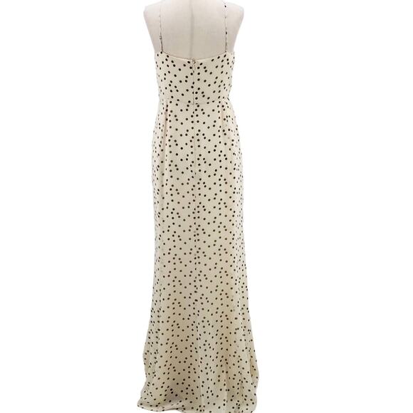 FAME AND PARTNERS sz 12 L The Carmela Cream Black Polka Dot Maxi Dress NWT B86 - Picture 2 of 9